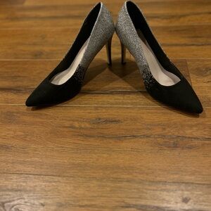 Elegant Black and Silver Women's Heels